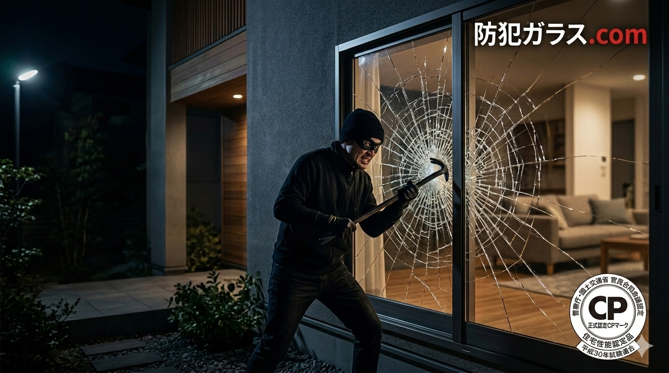 防犯ガラス施工